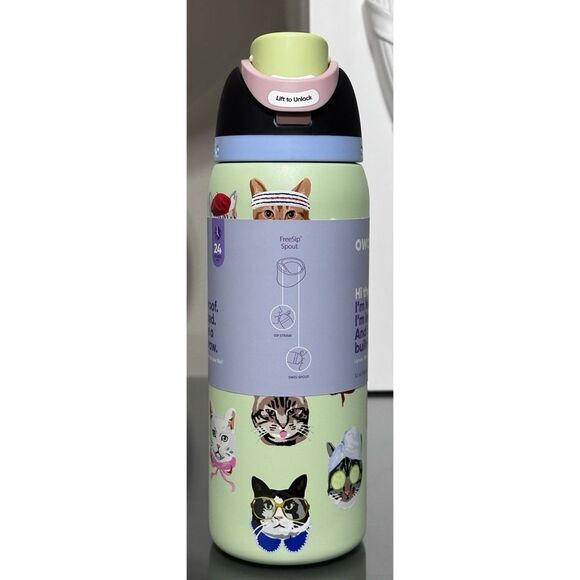 Owala 32oz Freesip Water Bottle, CAT COLLAGE - Picture 3 of 5